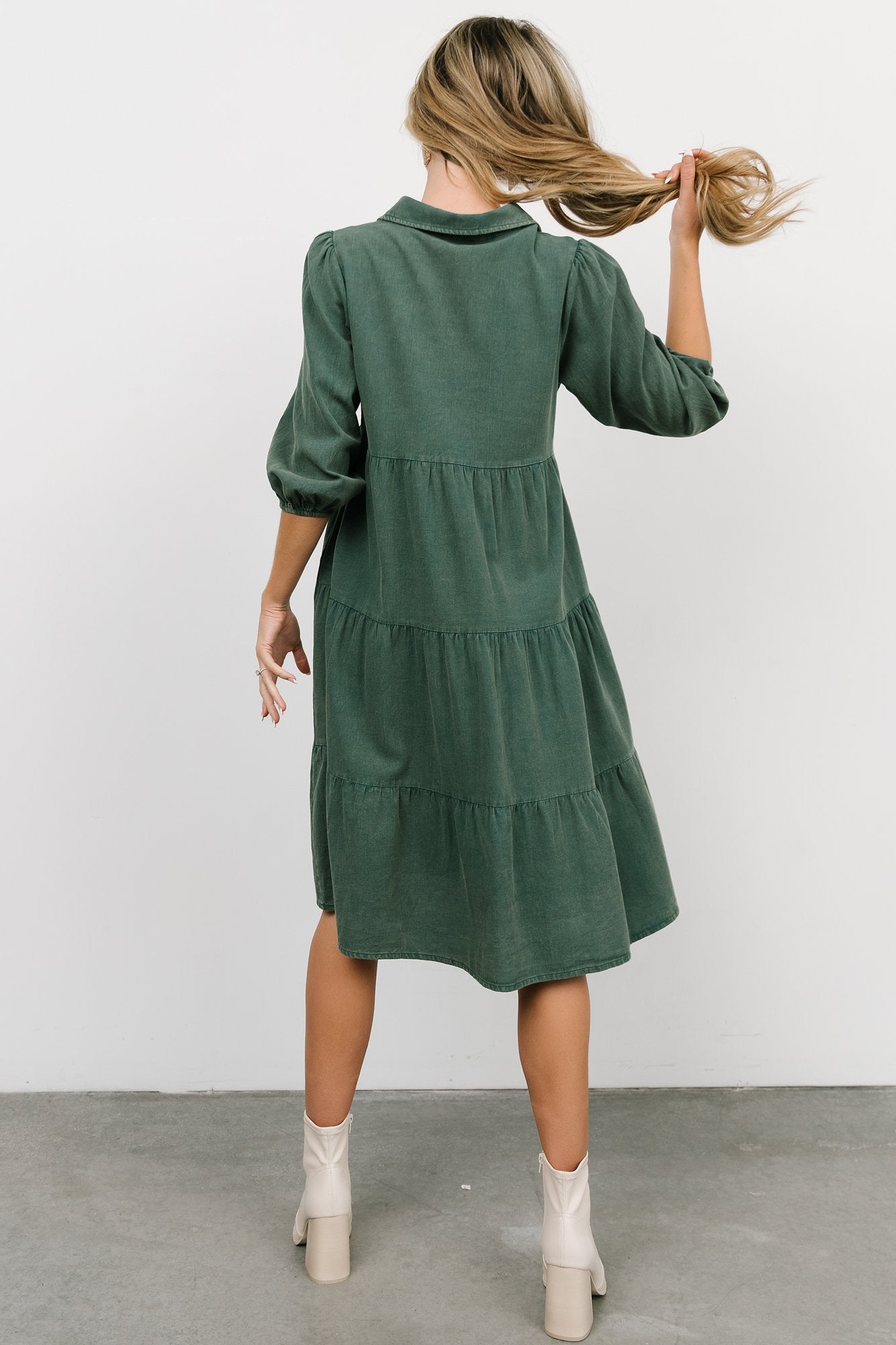 Sari Babydoll Dress | Green - Baltic Born