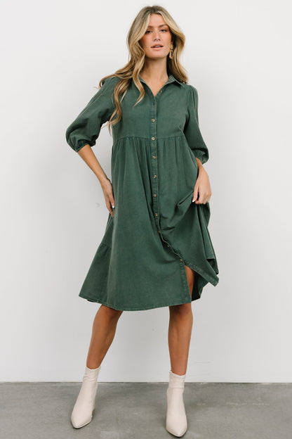 Sari Babydoll Dress | Green - Baltic Born