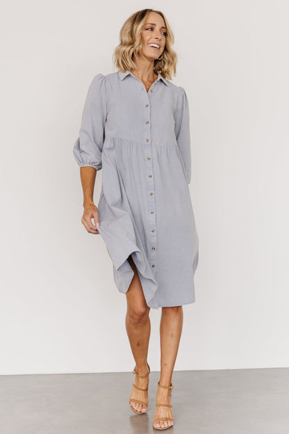 Sari Babydoll Dress | Light Denim - Baltic Born