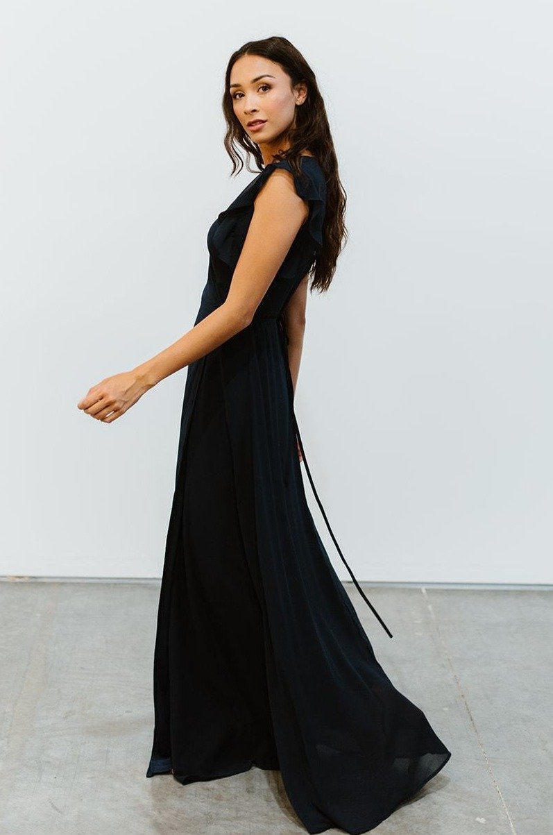 Saya Wrap Maxi Dress | Navy - Baltic Born