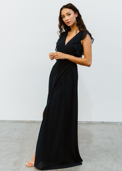 Saya Wrap Maxi Dress | Navy - Baltic Born