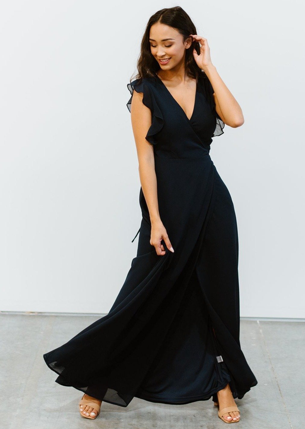 Saya Wrap Maxi Dress | Navy - Baltic Born