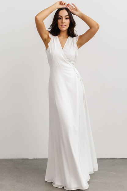 Saya Wrap Maxi Dress | Off-White - Baltic Born