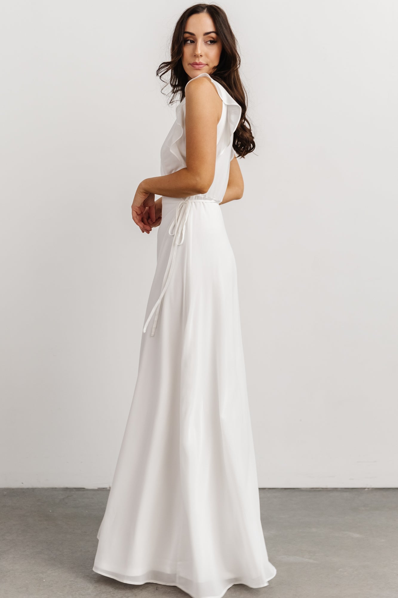 Saya Wrap Maxi Dress | Off-White - Baltic Born