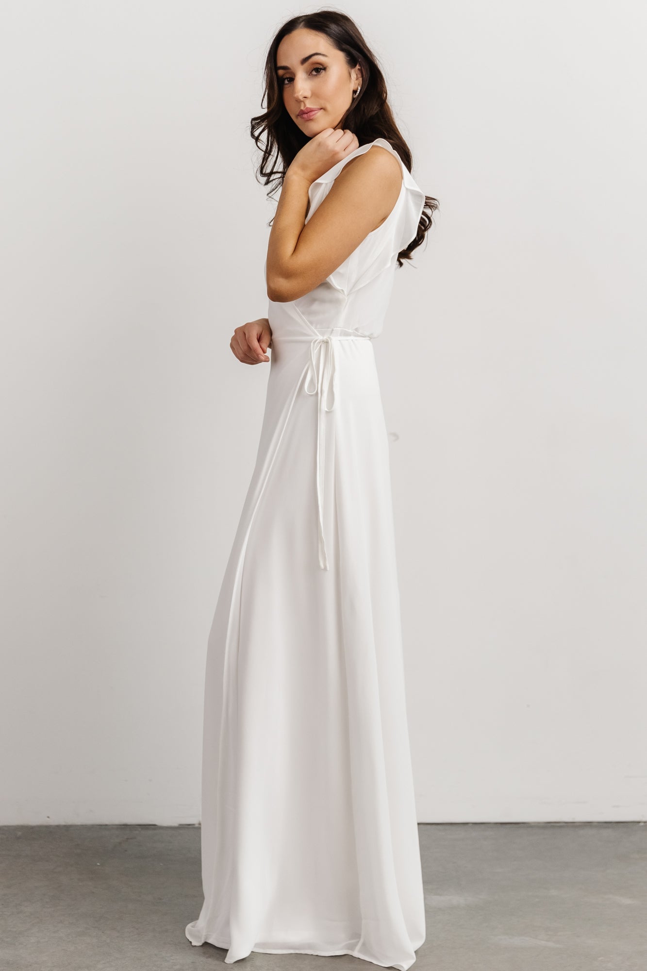 Saya Wrap Maxi Dress | Off-White - Baltic Born