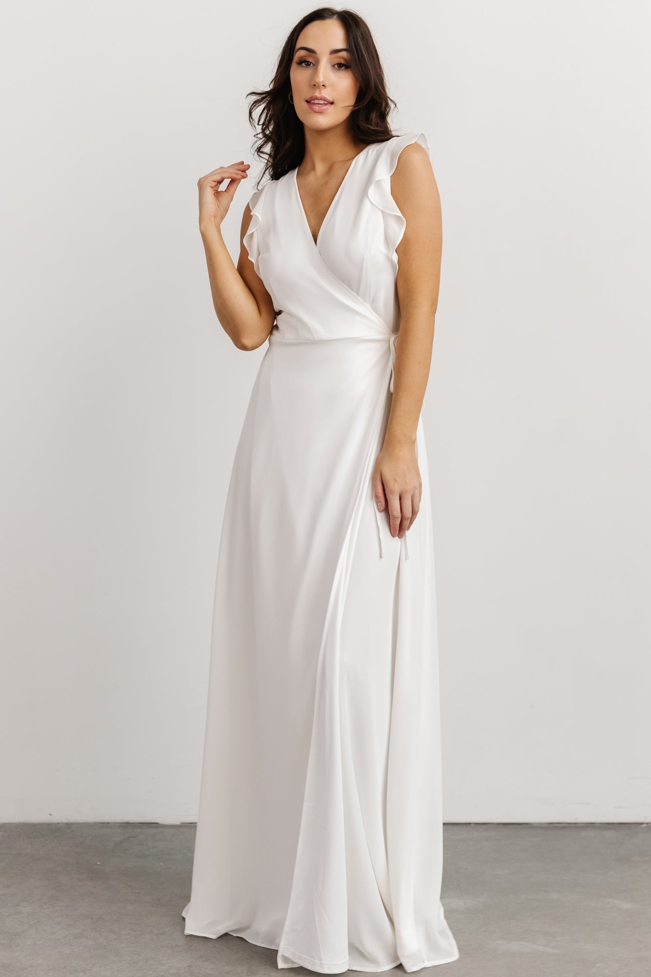 Saya Wrap Maxi Dress | Off-White - Baltic Born