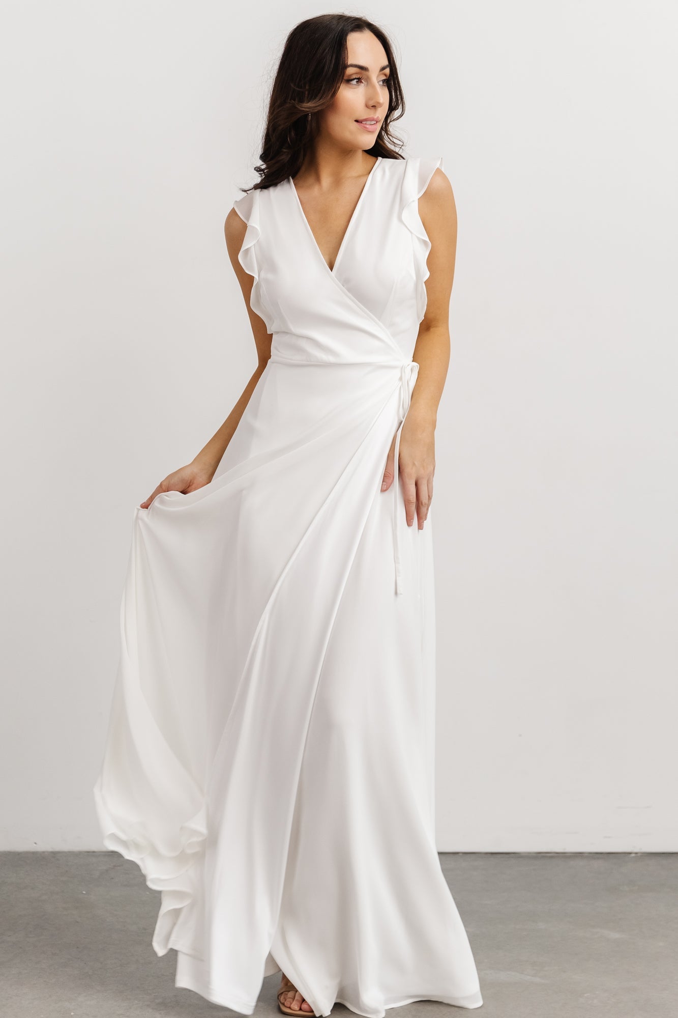 Saya Wrap Maxi Dress | Off-White - Baltic Born