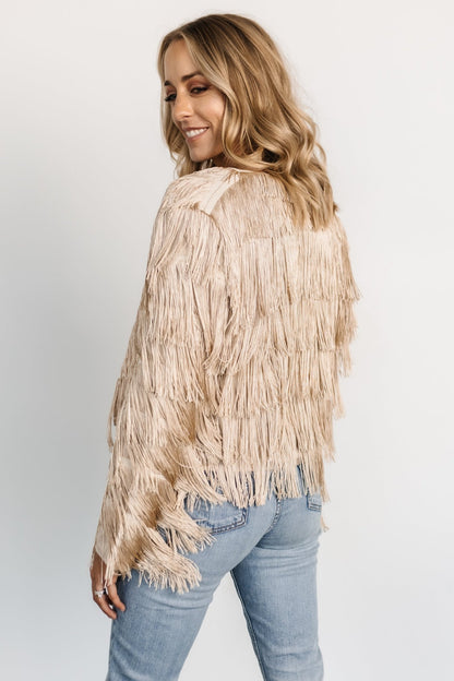 Sheridan Fringe Jacket | Champagne - Baltic Born