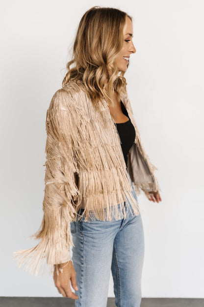 Sheridan Fringe Jacket | Champagne - Baltic Born