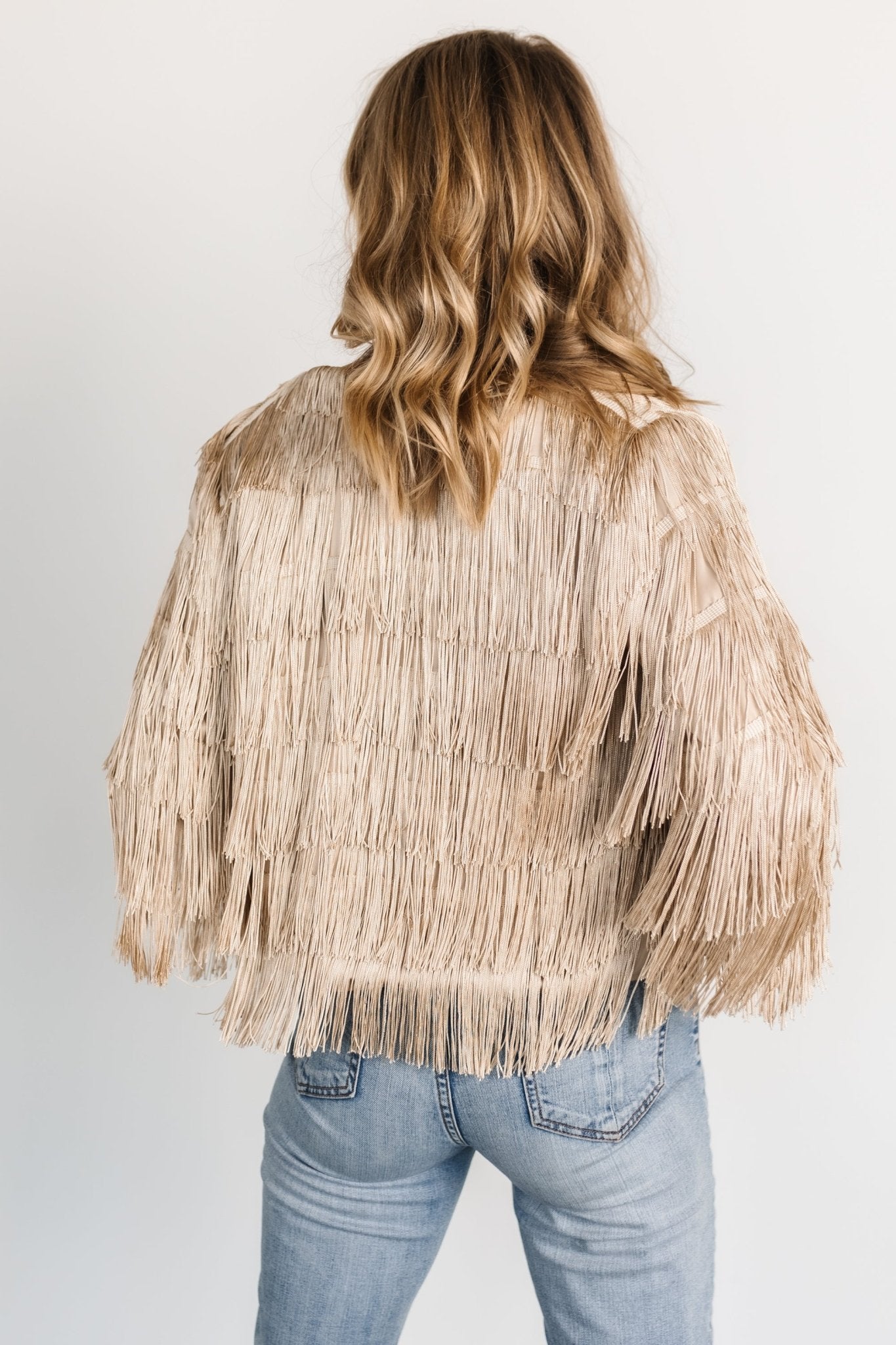 Sheridan Fringe Jacket | Champagne - Baltic Born