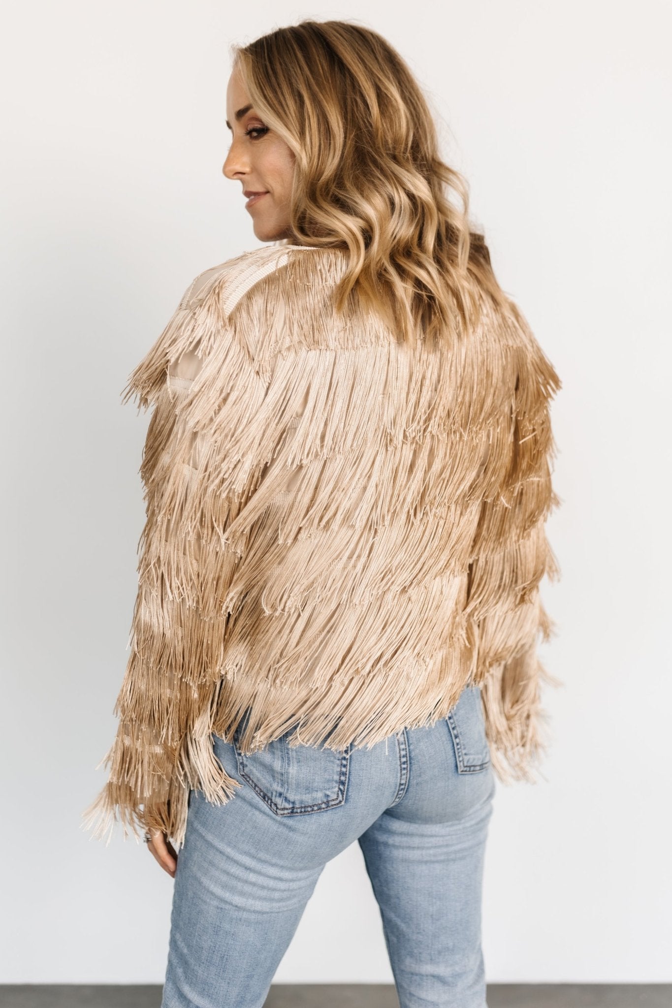 Sheridan Fringe Jacket | Champagne - Baltic Born