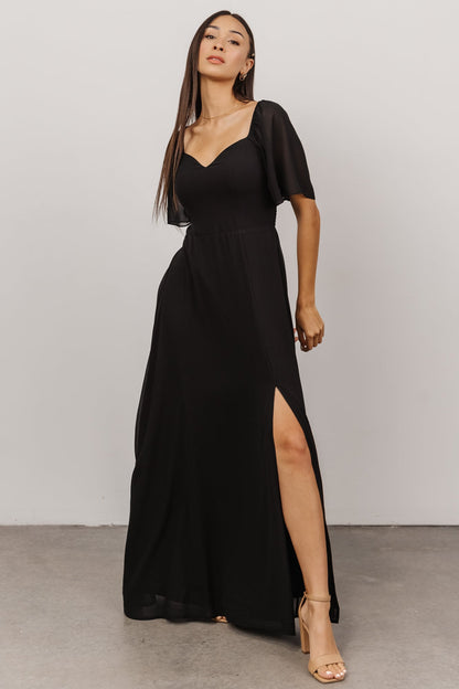 Sierra Sweetheart Maxi Dress | Black - Baltic Born