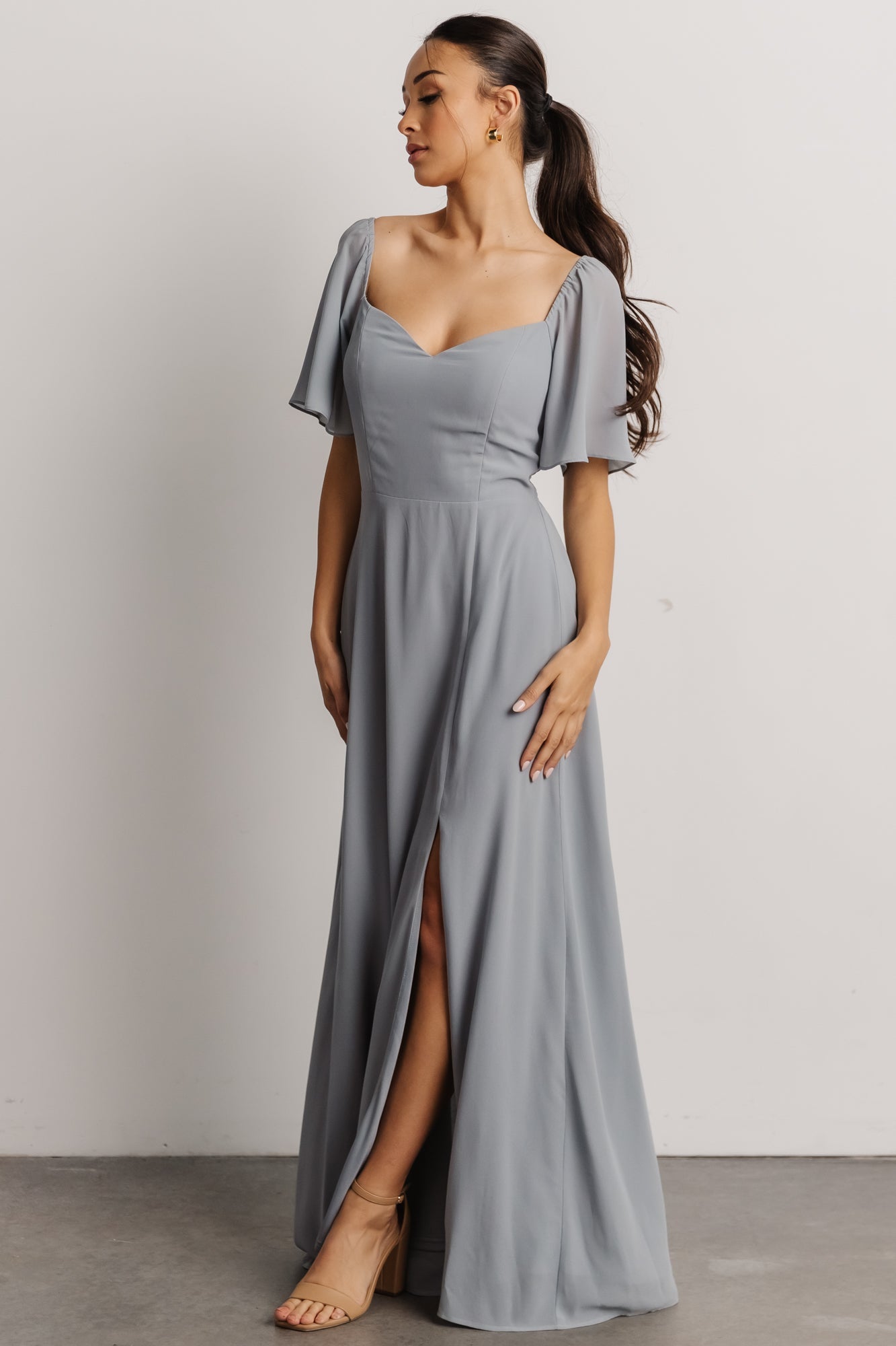 Sierra Sweetheart Maxi Dress | Dusty Blue - Baltic Born