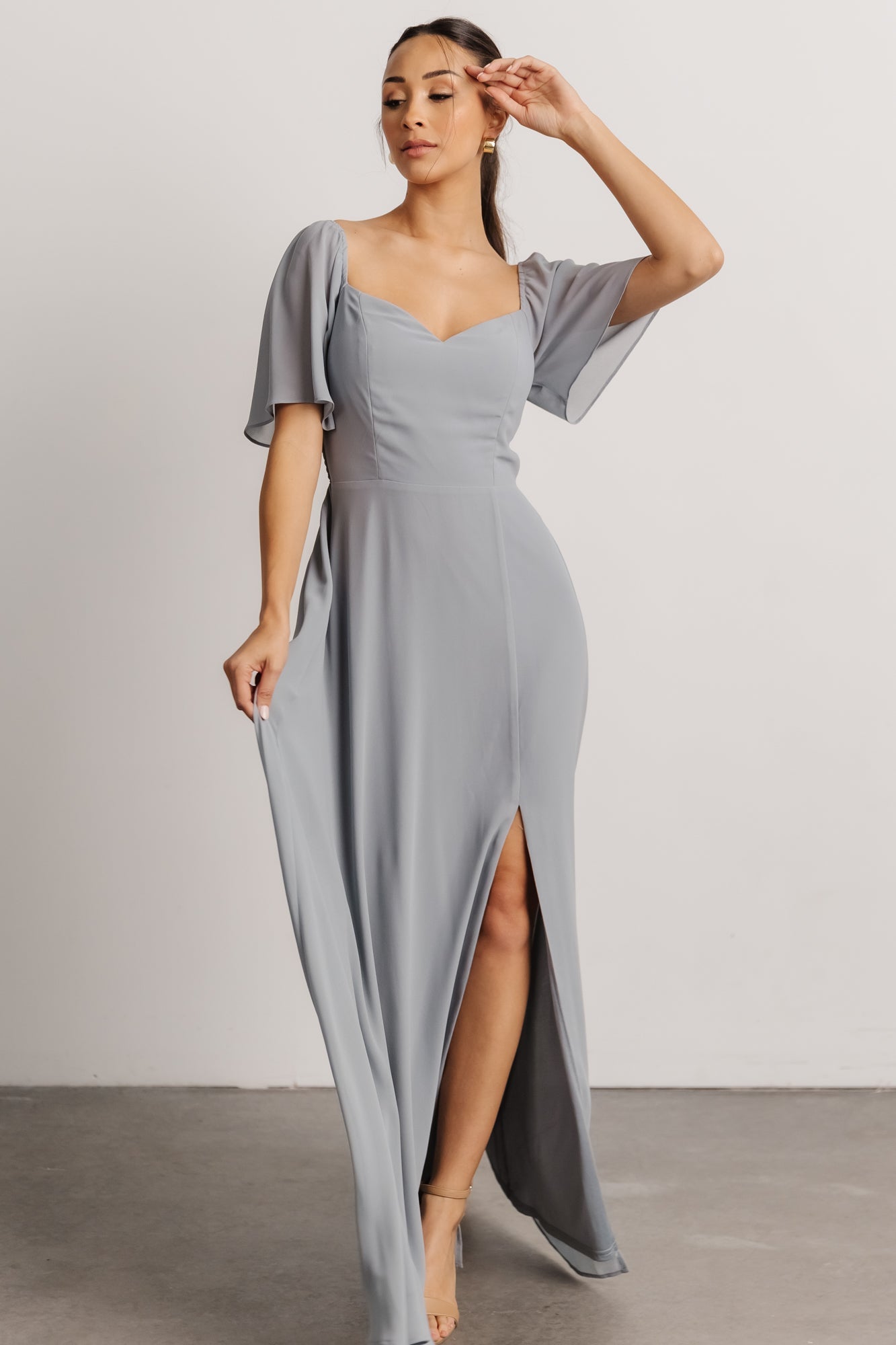 Sierra Sweetheart Maxi Dress | Dusty Blue - Baltic Born