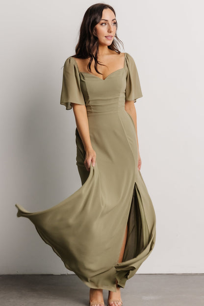 Sierra Sweetheart Maxi Dress | Dusty Olive - Baltic Born