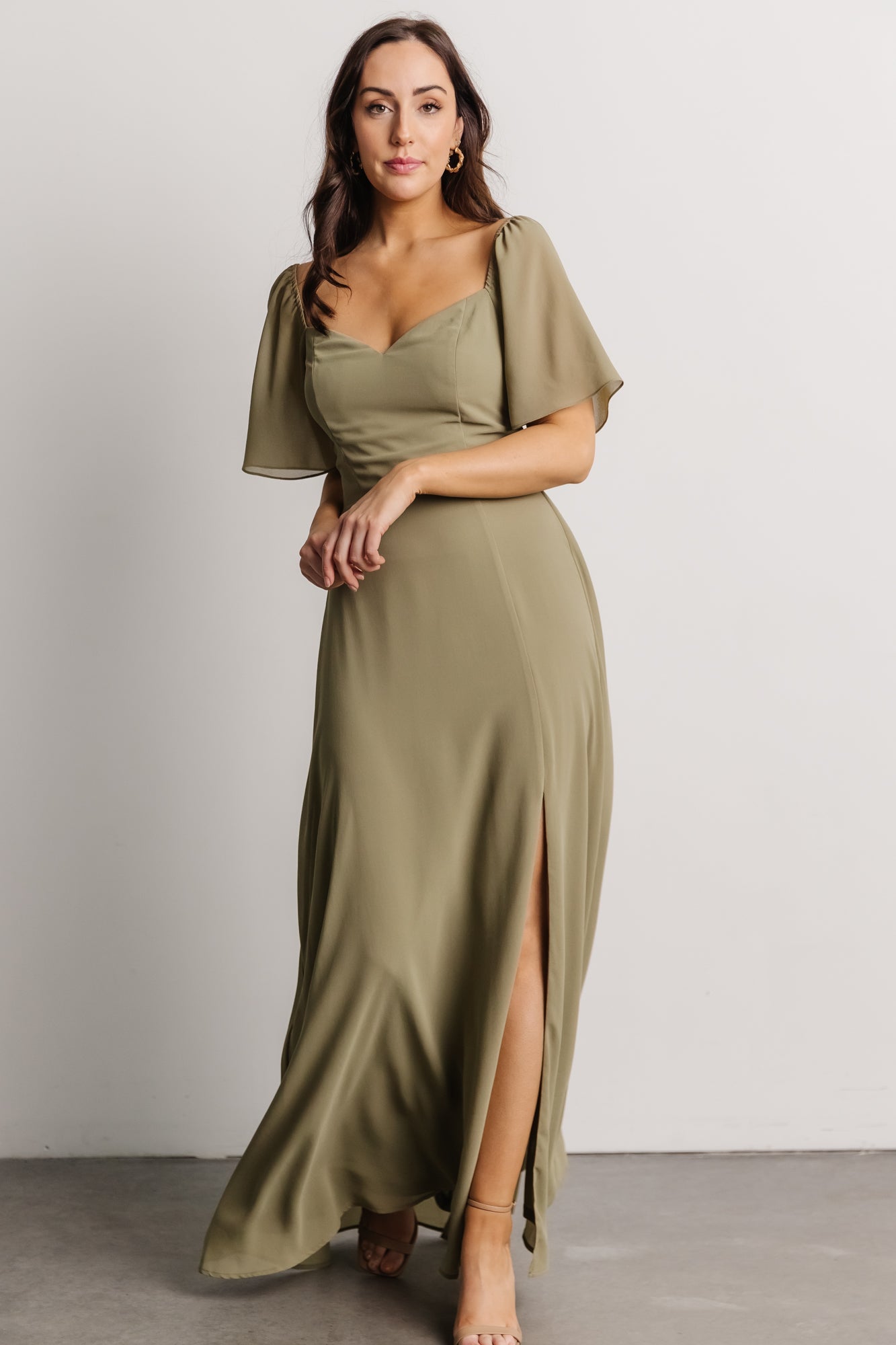 Sierra Sweetheart Maxi Dress | Dusty Olive - Baltic Born