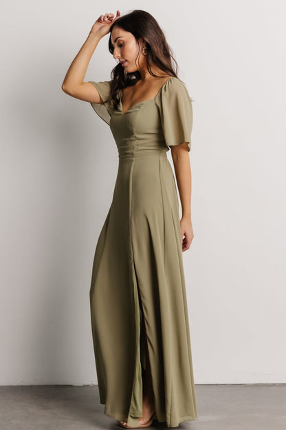 Sierra Sweetheart Maxi Dress | Dusty Olive - Baltic Born