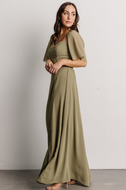 Sierra Sweetheart Maxi Dress | Dusty Olive - Baltic Born