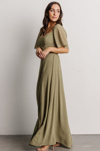 Sierra Sweetheart Maxi Dress | Dusty Olive | Baltic Born