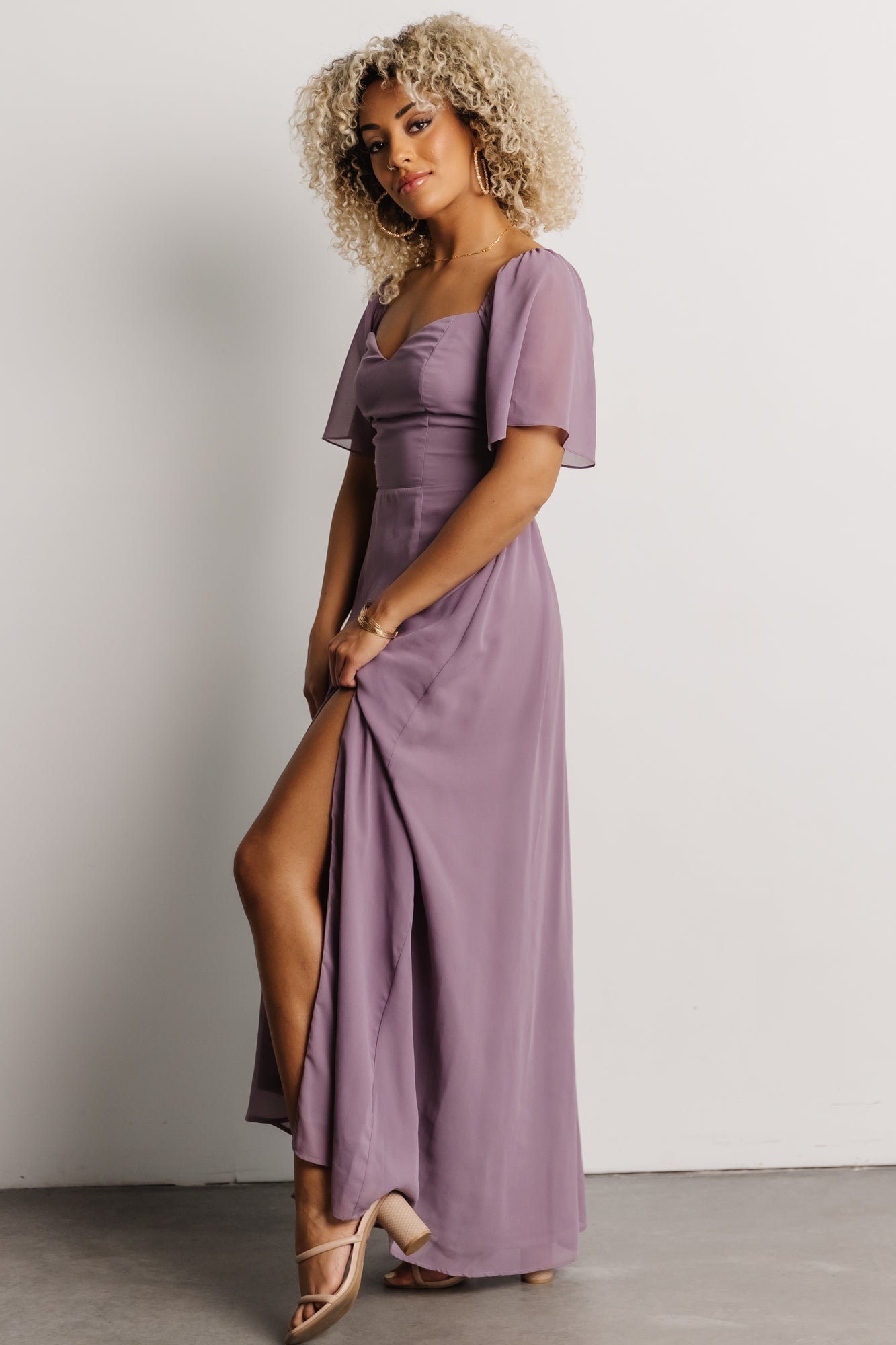 Lilac maxi dress sale