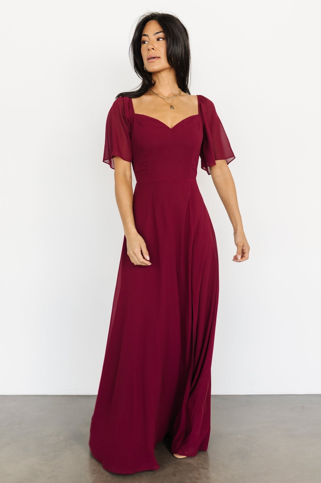 Sierra Sweetheart Maxi Dress Mulberry Baltic Born 0859