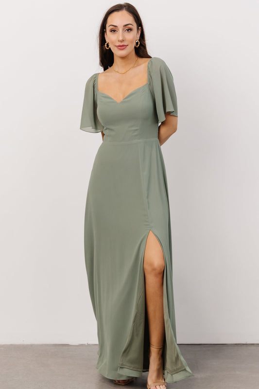 Sierra Sweetheart Maxi Dress | Sage - Baltic Born