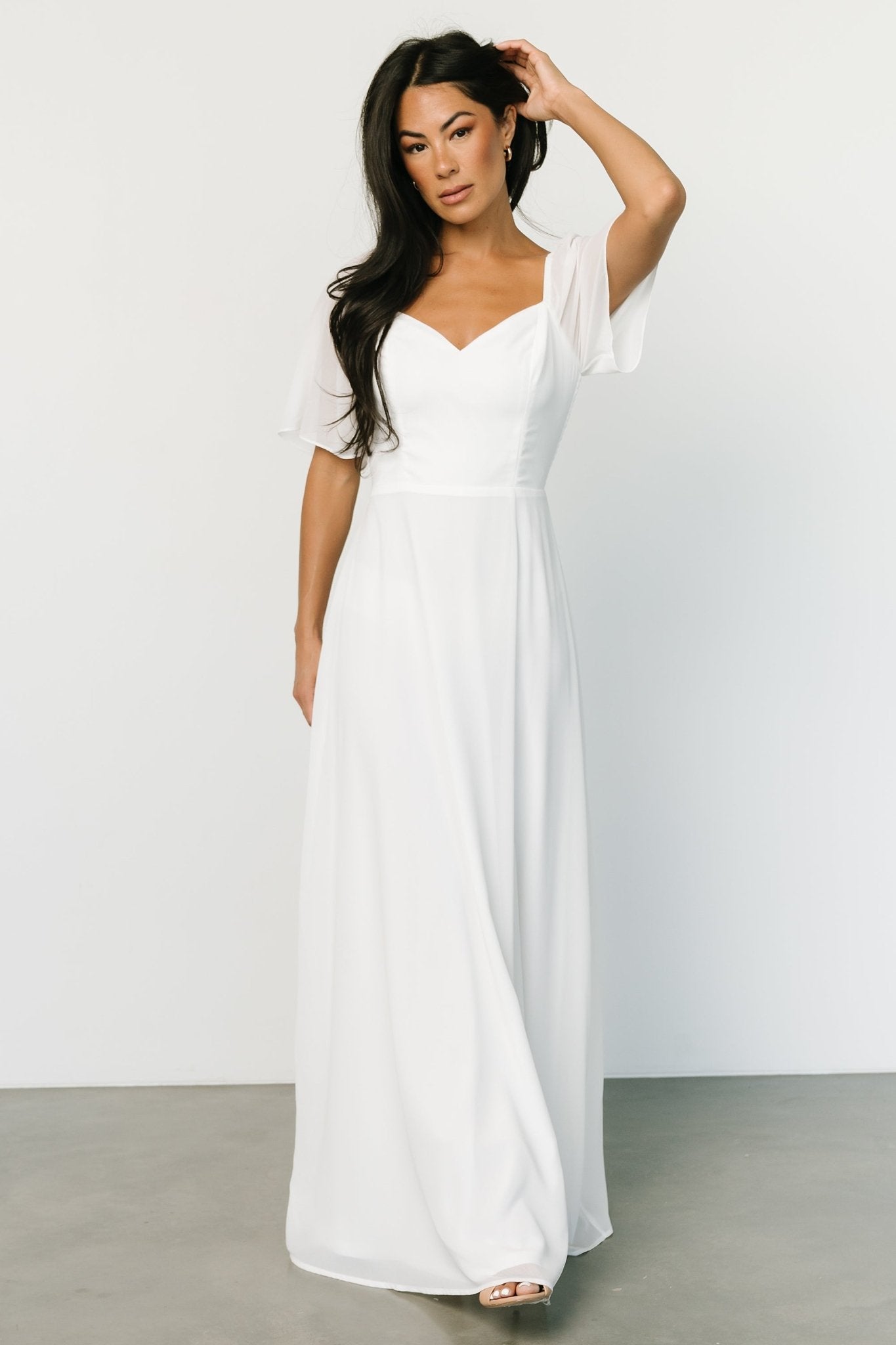 Sierra Sweetheart Maxi Dress White