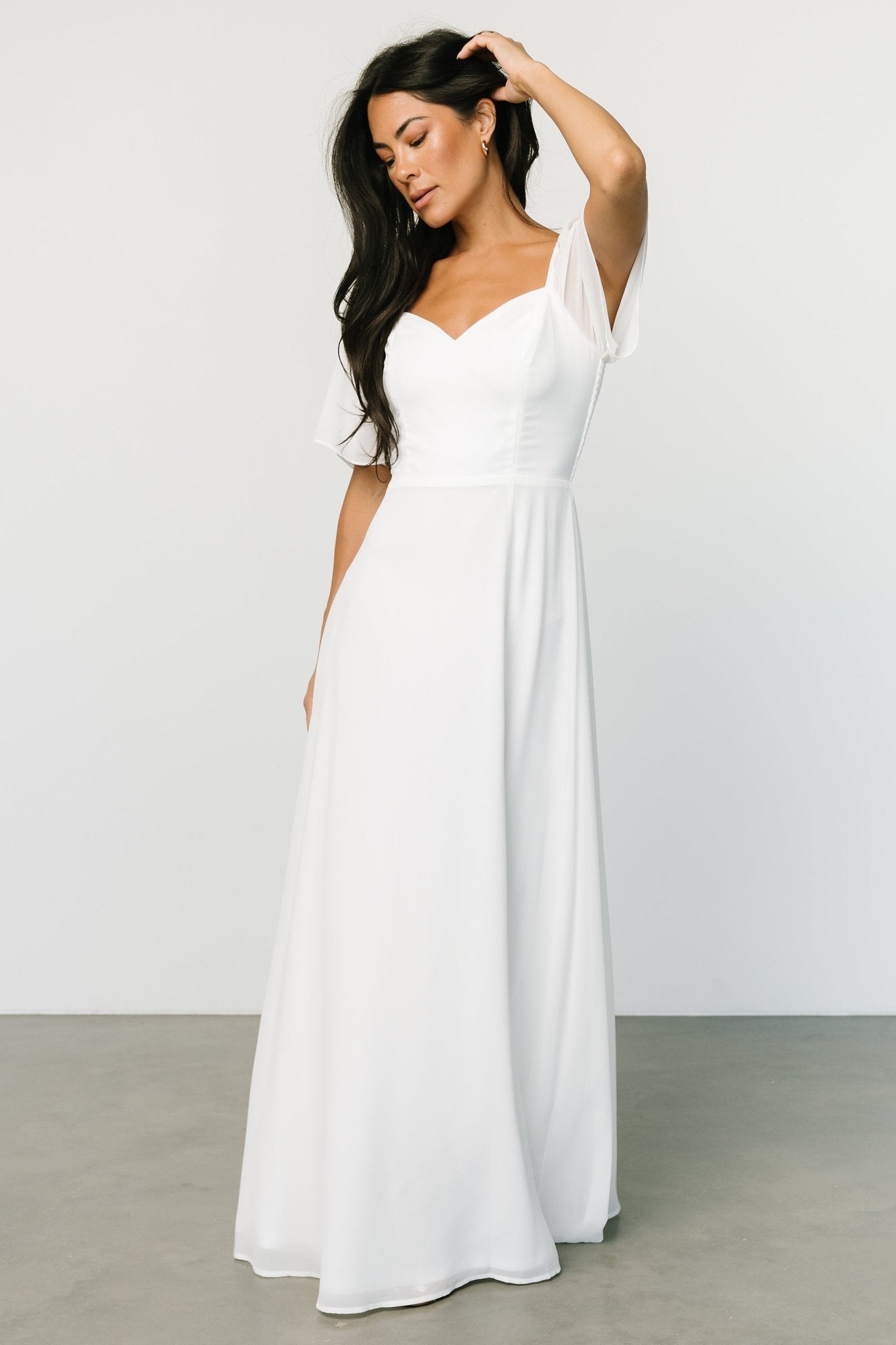 Sierra Sweetheart Maxi Dress | White | Baltic Born
