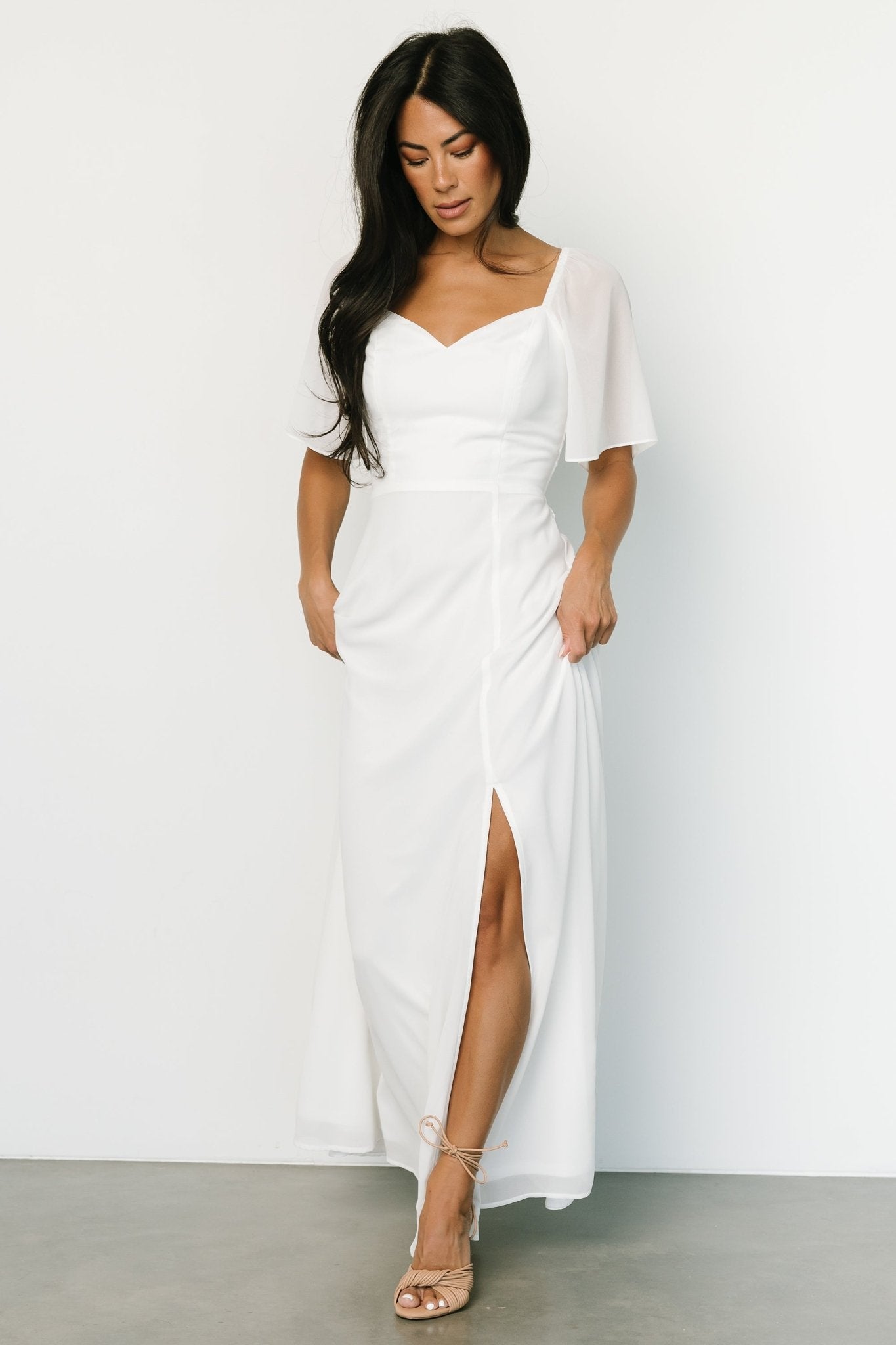 Sierra Sweetheart Maxi Dress | White - Baltic Born