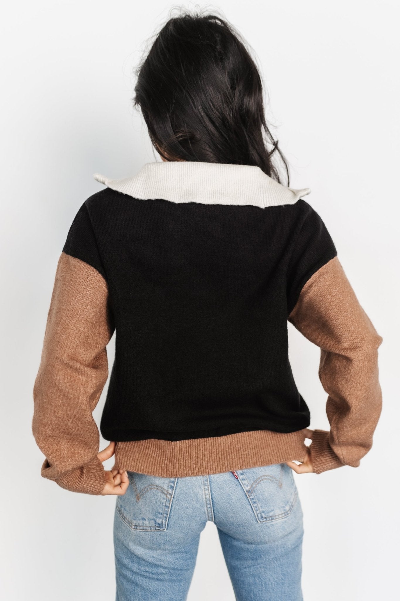 Sigrid Half-Zip Sweater | Black Multi - Baltic Born