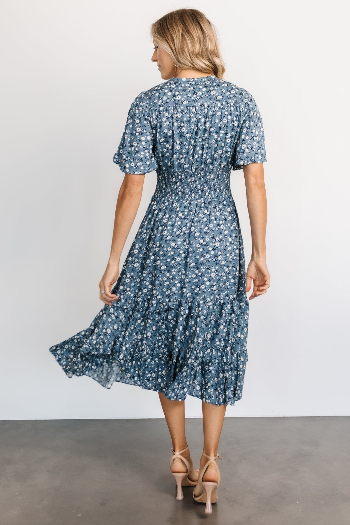 Spell Boho Midi Dress | Blue Floral - Baltic Born