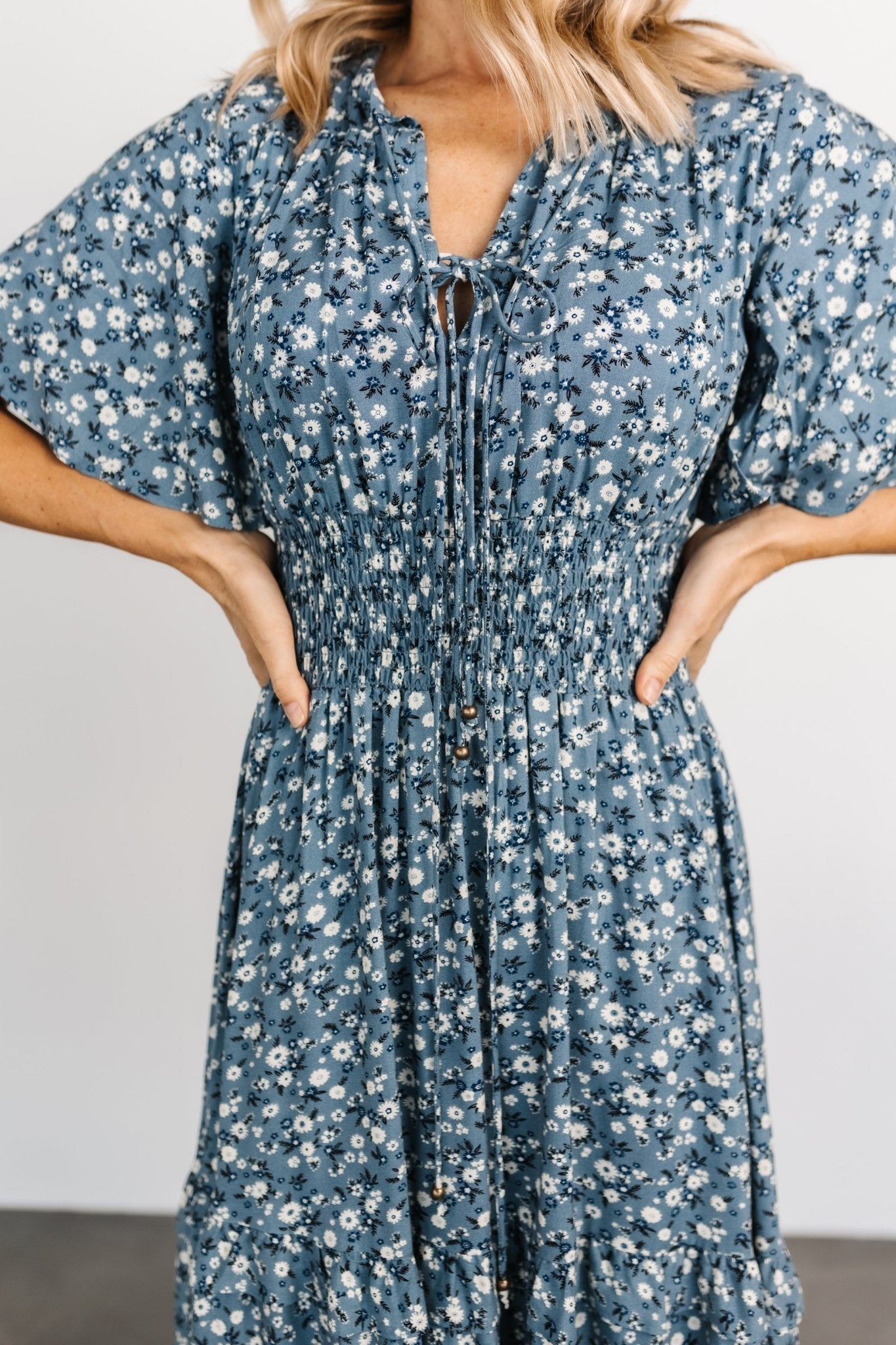 Spell Boho Midi Dress | Blue Floral - Baltic Born