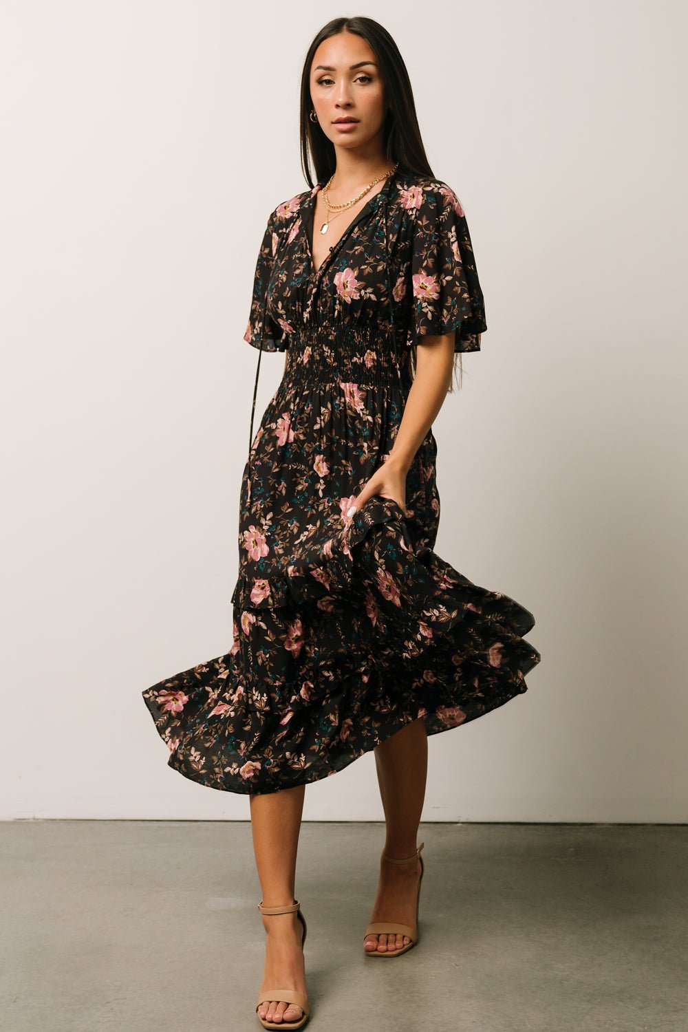 Spell Boho Midi Dress | Midnight Garden - Baltic Born