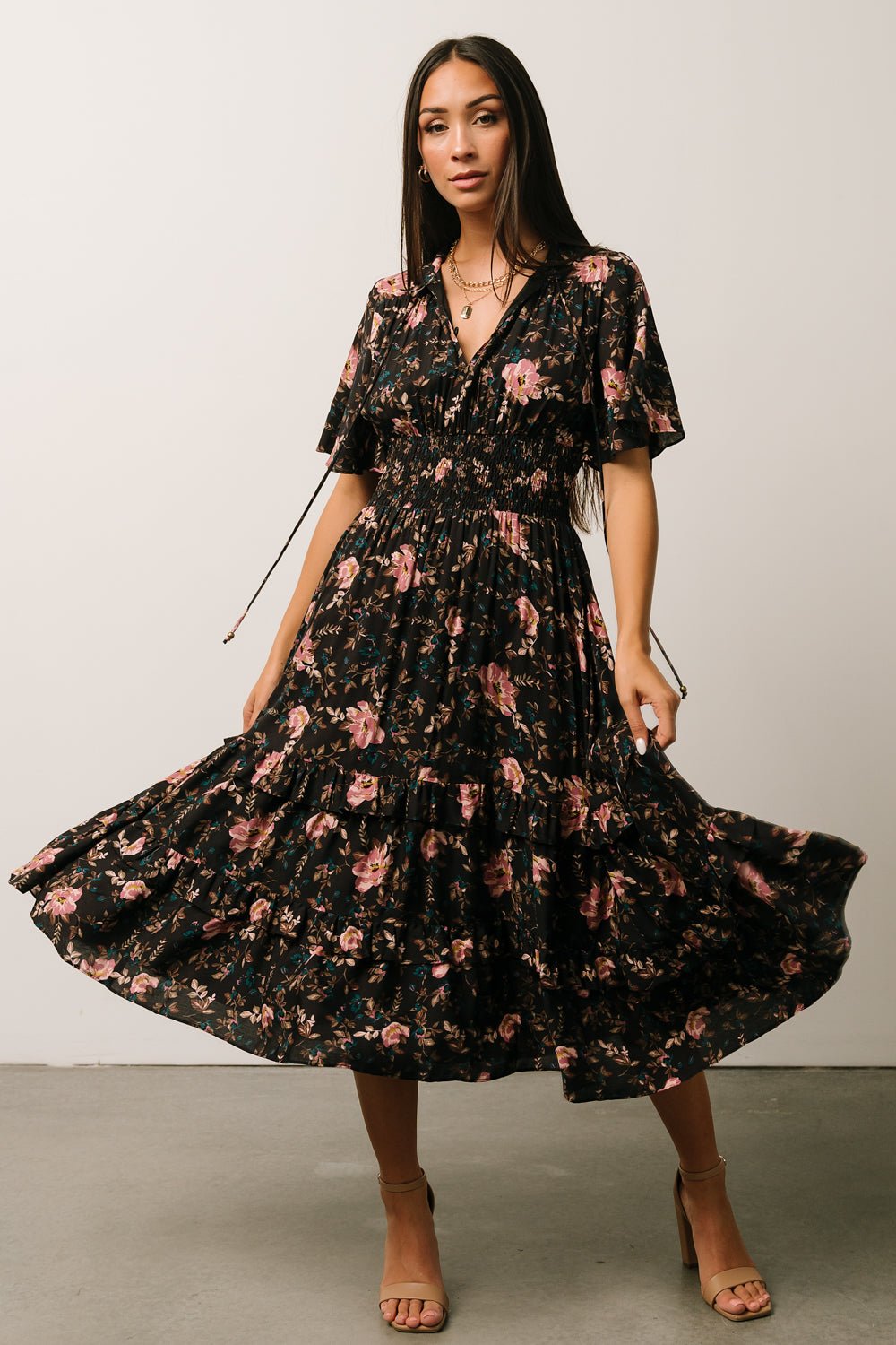 Spell Boho Midi Dress | Midnight Garden - Baltic Born