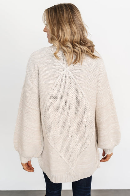 Spencer Chunky Knit Cardigan | Oatmeal - Baltic Born