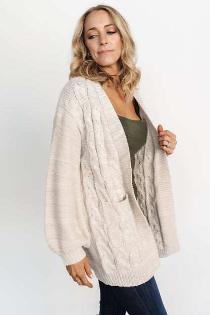 Spencer Chunky Knit Cardigan | Oatmeal - Baltic Born