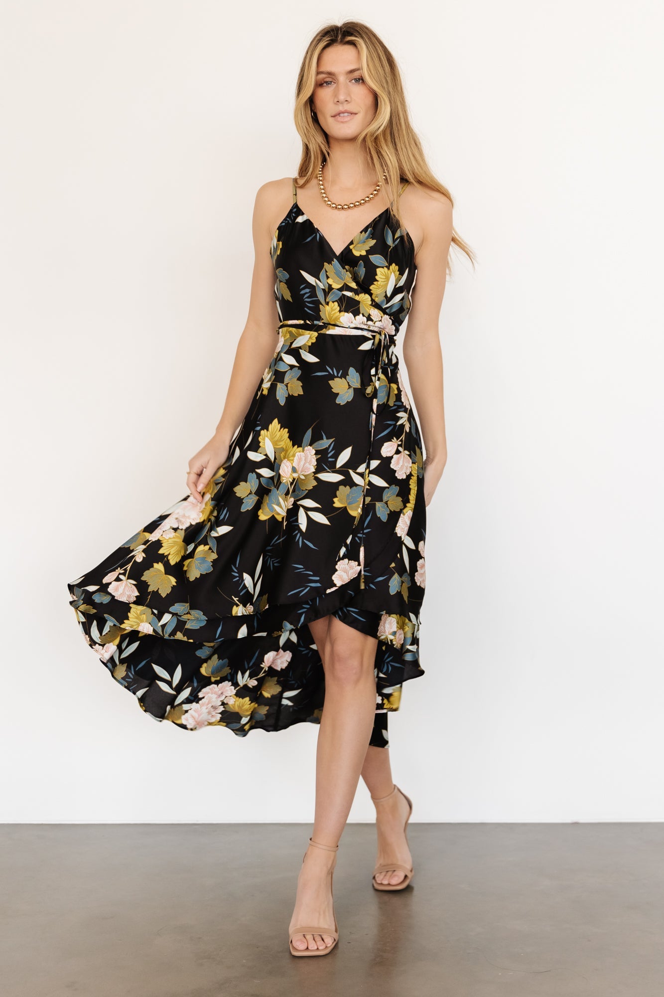 Steffi Tulip Wrap Dress | Midnight Floral - Baltic Born