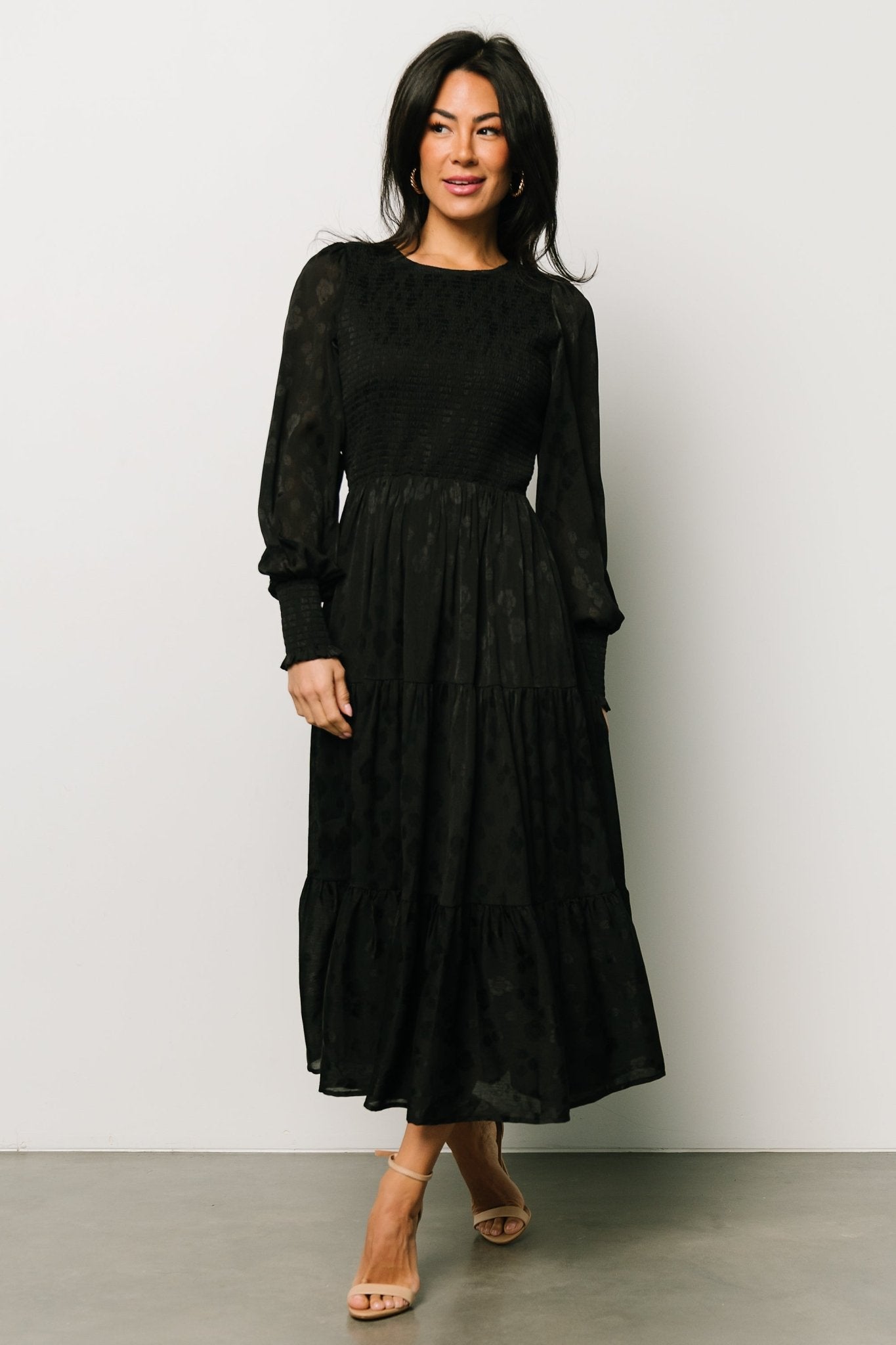 Stockholm Smocked Dress | Black - Baltic Born