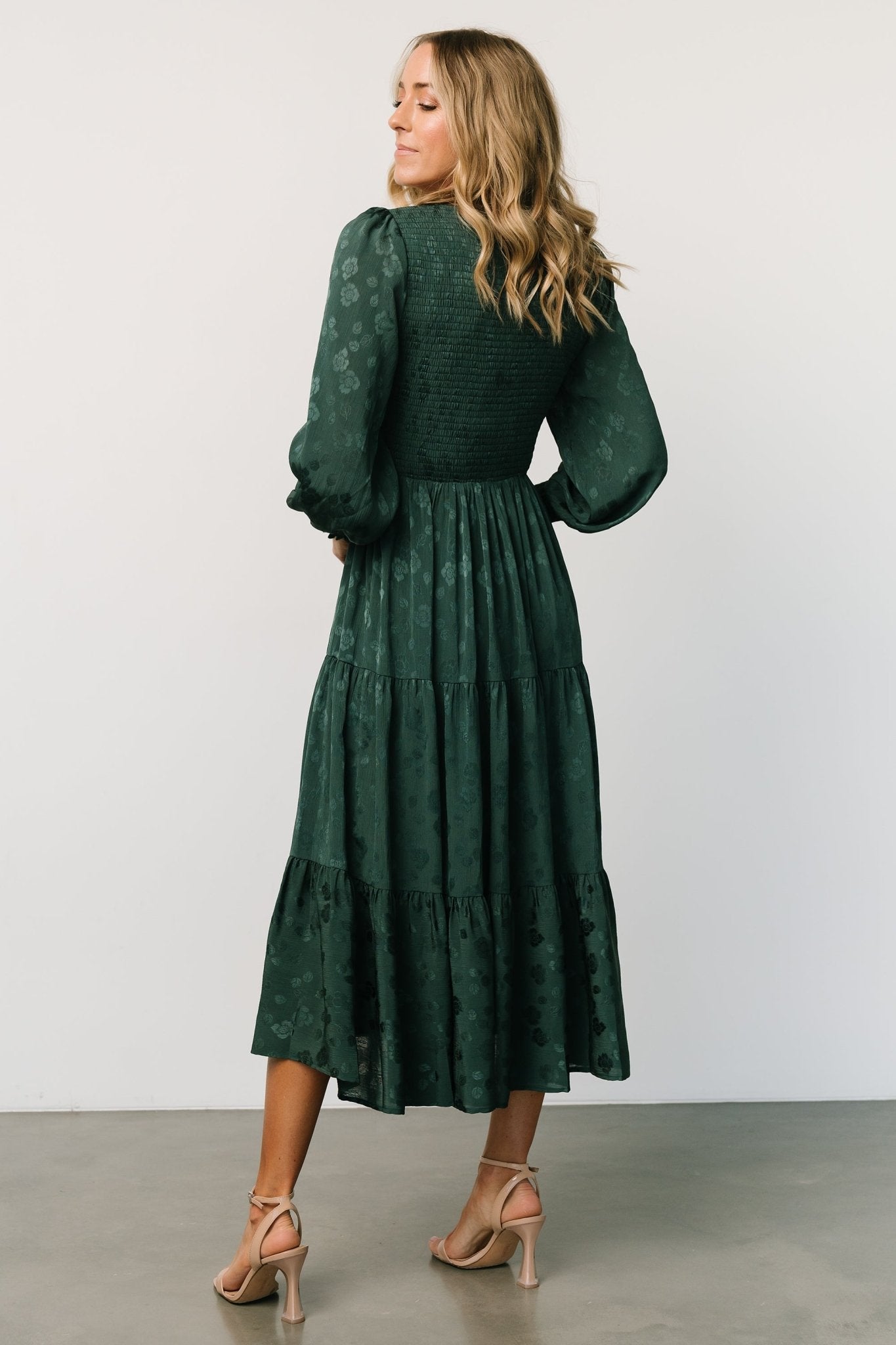 Baltic Born Womens Stockholm Smocked Dress | Dark Green | Size: Large Baltic Born Womens Stockholm Smocked Dress | Dark Green | Size: Large