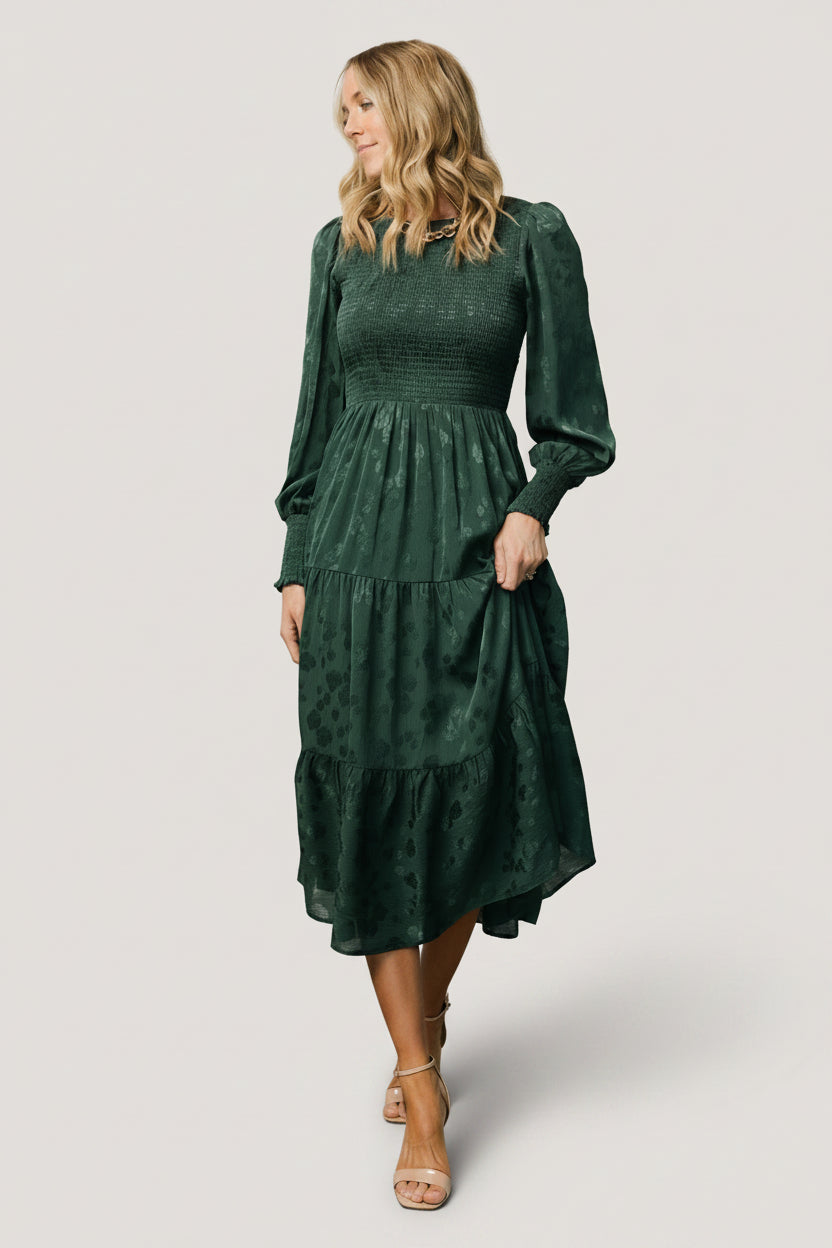 Stockholm Smocked Dress | Dark Green | Baltic Born