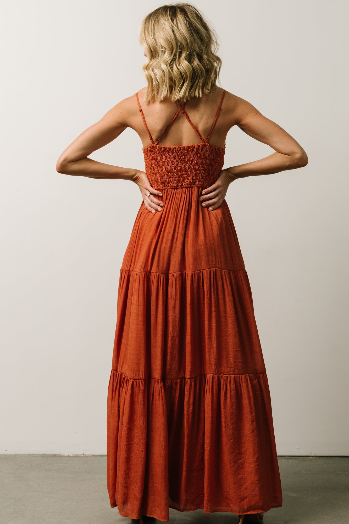 Summerlin Lace Top Maxi Dress | Rust - Baltic Born