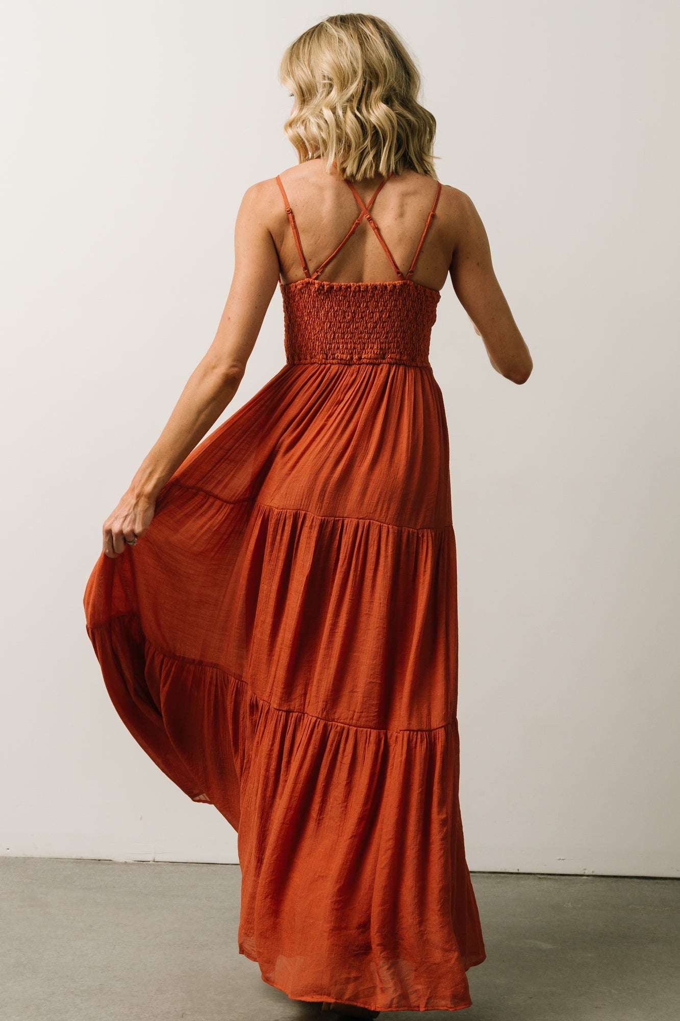 Summerlin Lace Top Maxi Dress | Rust - Baltic Born