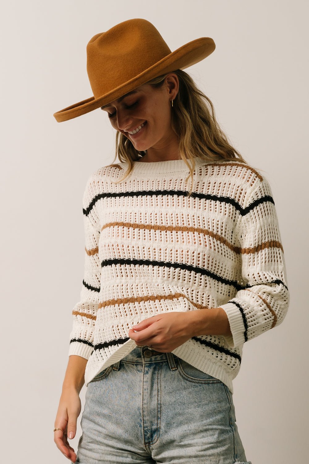 Sundance Knit Sweater Top | Ivory Multi Stripe - Baltic Born