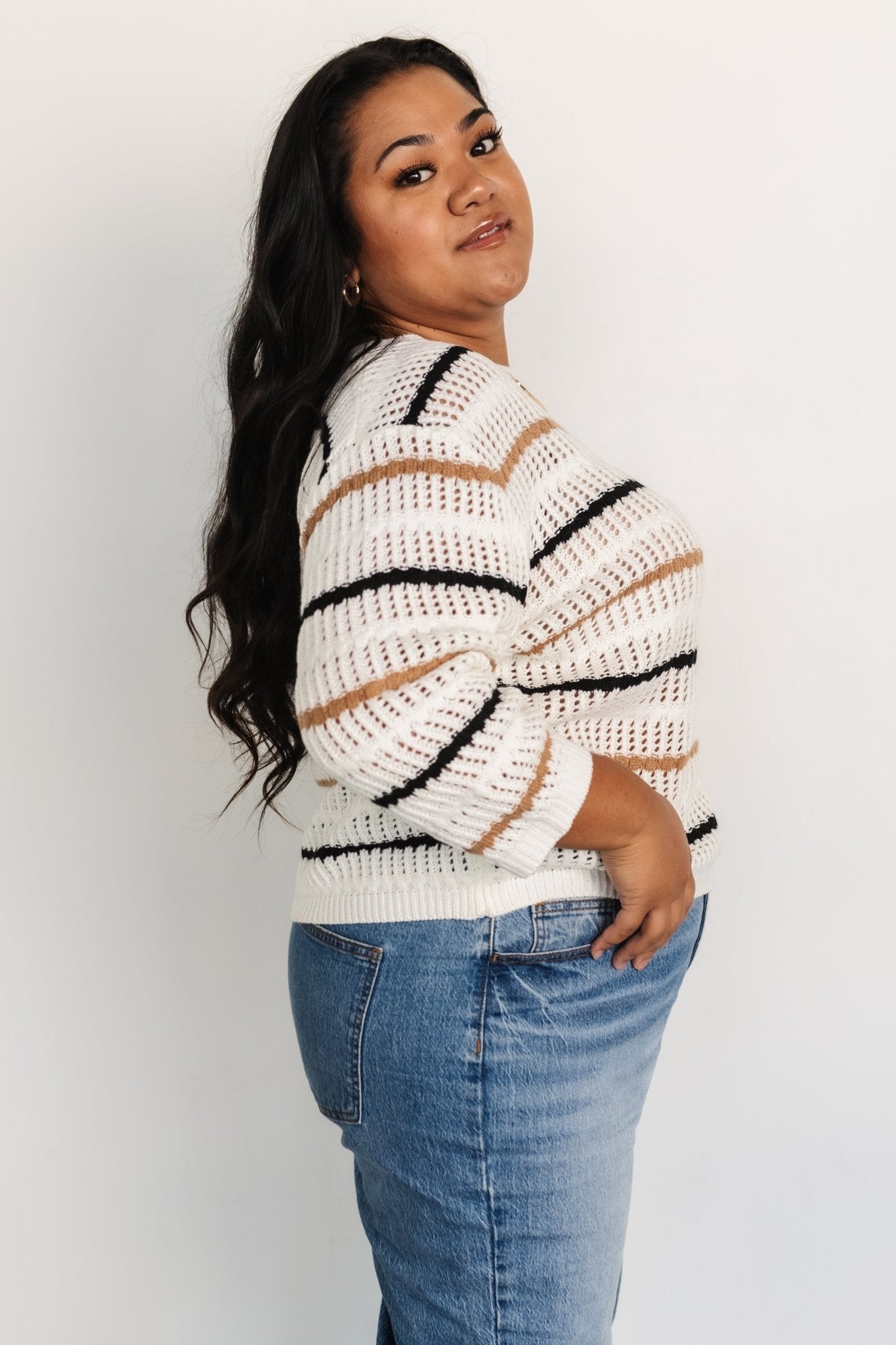 Sundance Knit Sweater Top | Ivory Multi Stripe - Baltic Born