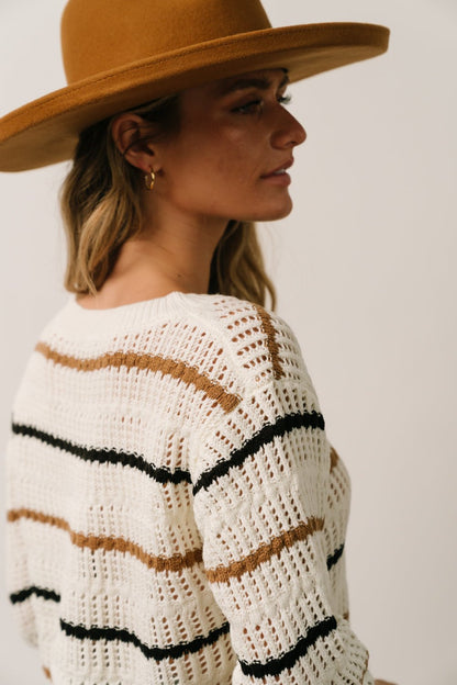 Sundance Knit Sweater Top | Ivory Multi Stripe - Baltic Born