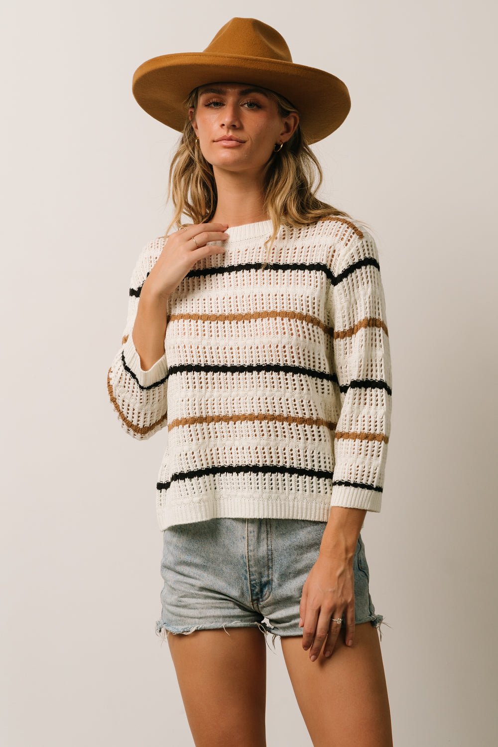 Sundance Knit Sweater Top | Ivory Multi Stripe - Baltic Born