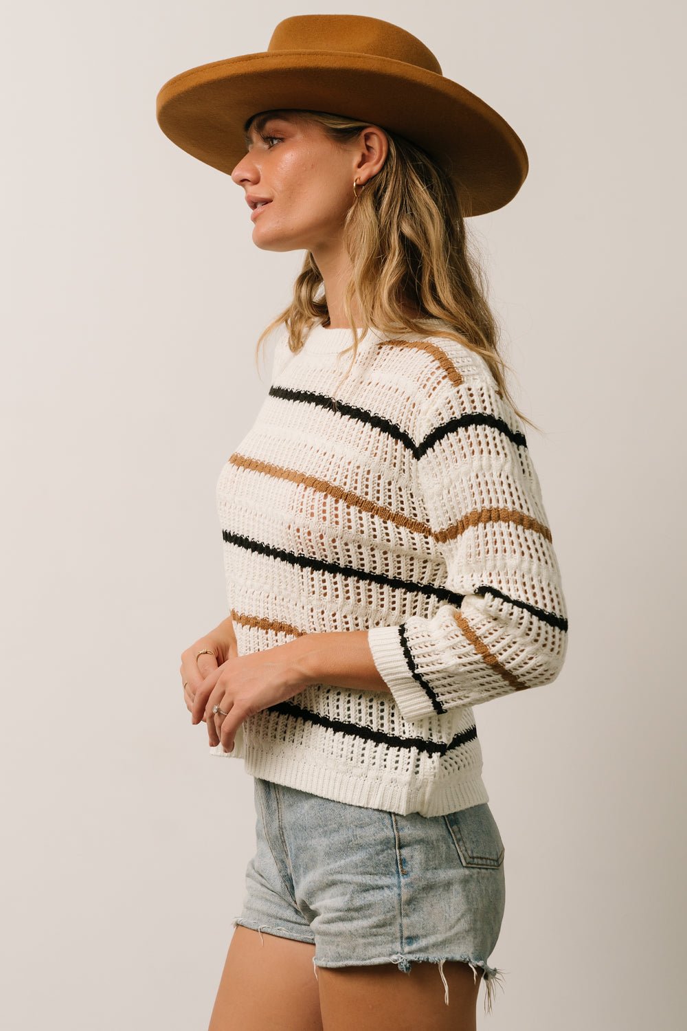 Sundance Knit Sweater Top | Ivory Multi Stripe - Baltic Born