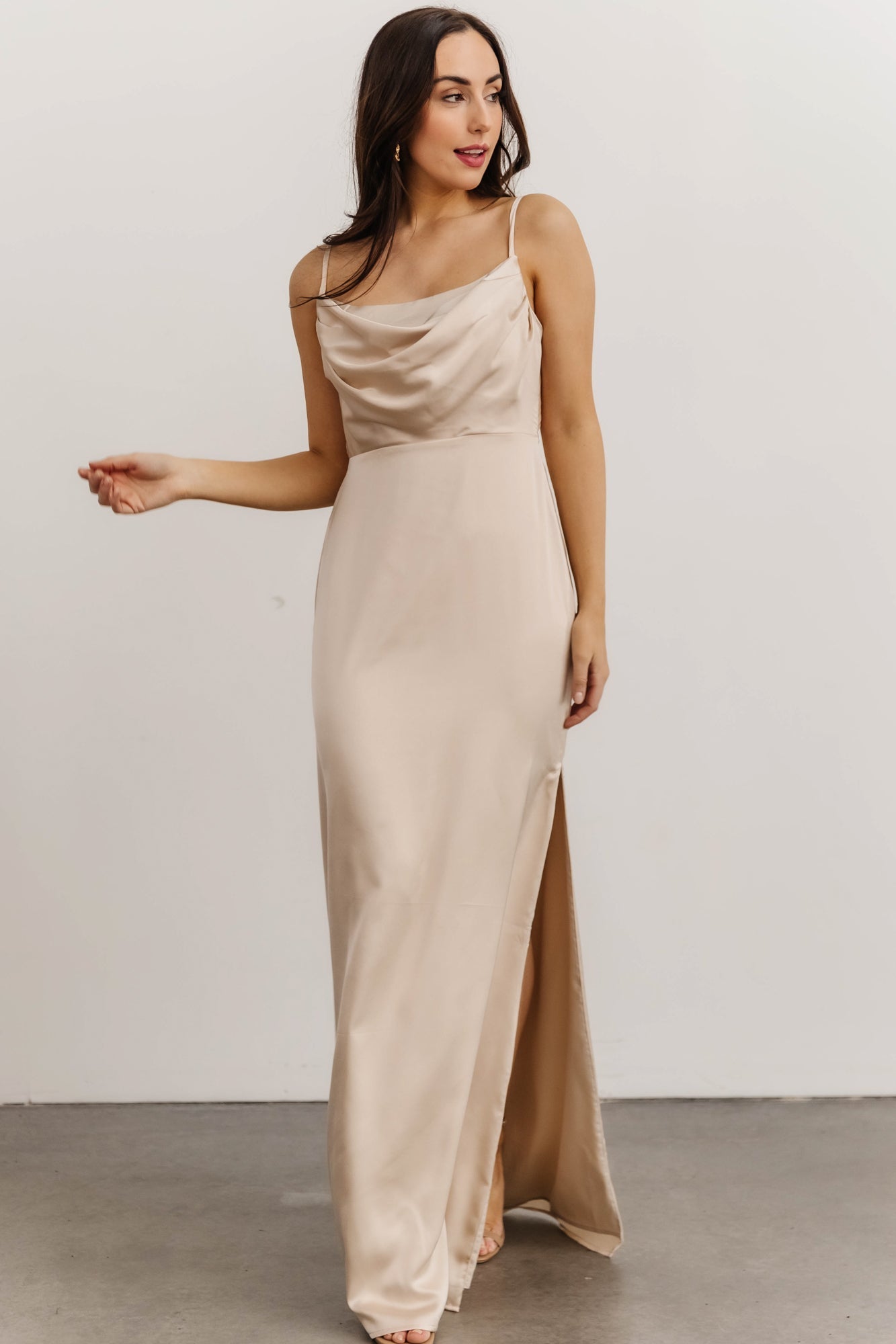 Sydney Satin Gown | Champagne - Baltic Born