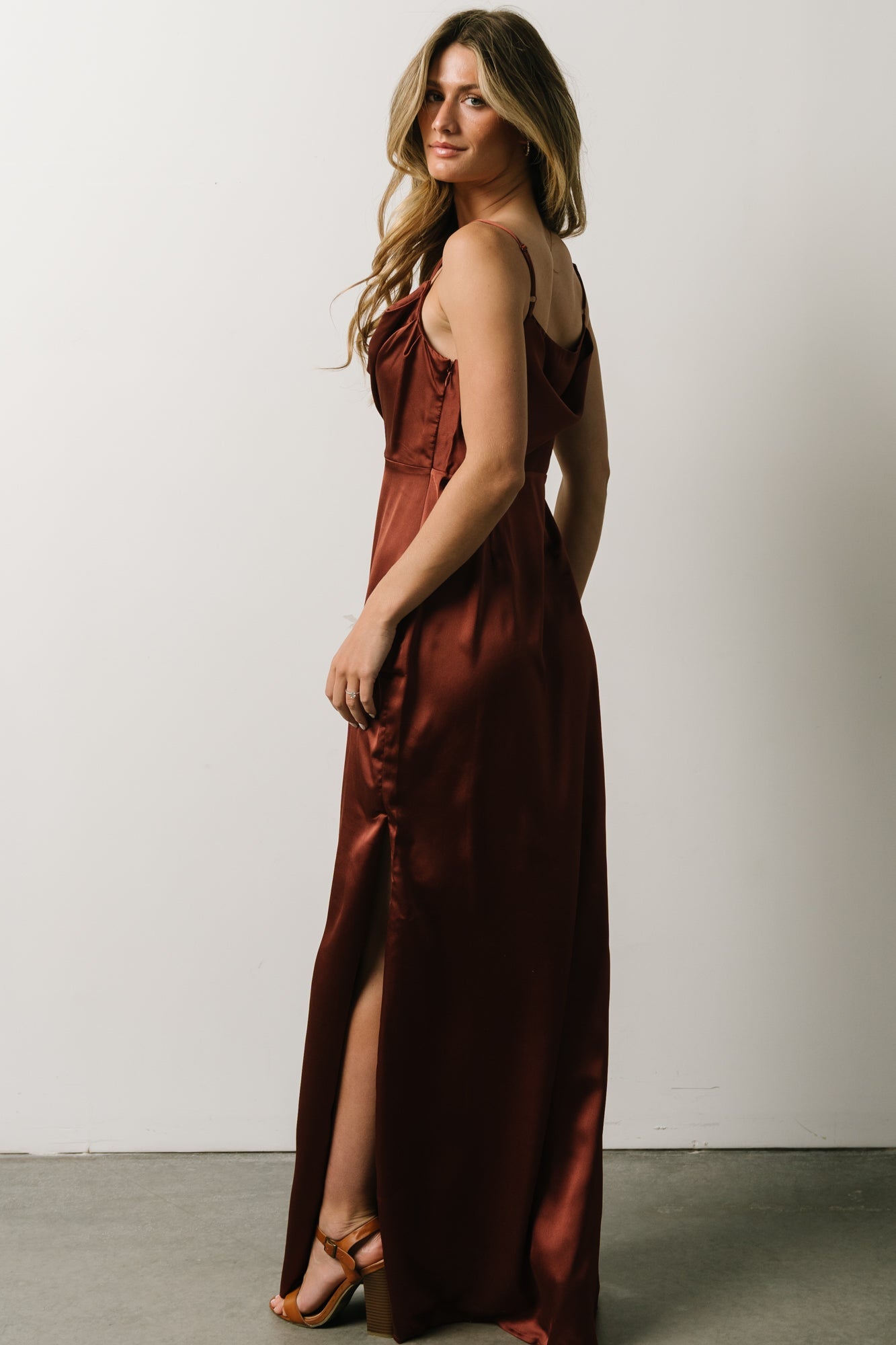 Sydney Satin Gown | Cinnamon - Baltic Born