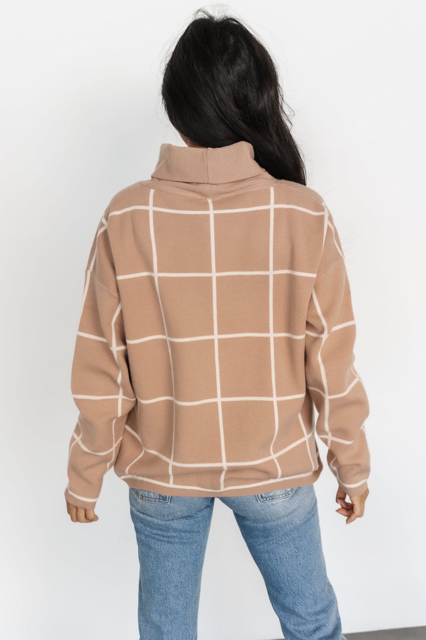 Tahoe Turtleneck Sweater | Taupe + Cream - Baltic Born